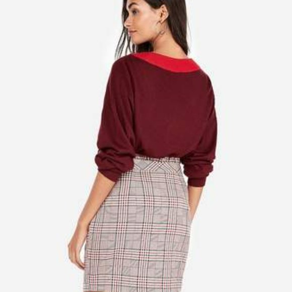 Express High Waisted Plaid Ruffle Mid-Thigh Skirt Size XS NEW NWT - Picture 2 of 5